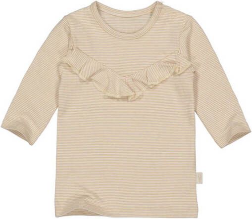 LEVV gestreepte baby T-shirtjurk LNEVANOS lichtzand Ecru Meisjes Stretchkatoen Ronde hals 56 - Foto 2