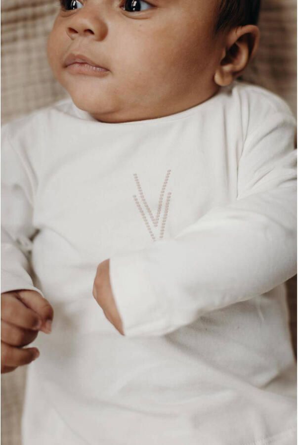 LEVV baby basic longsleeve LNOOMINOS met printopdruk offwhite Wit Stretchkatoen Ronde hals 62 - Foto 3