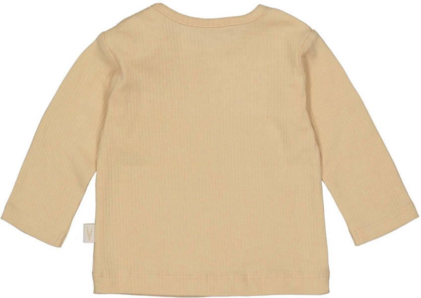 LEVV baby basic longsleeve LNURNOS lichtzand Beige Jongens Biologisch katoen Ronde hals 74 - Foto 3