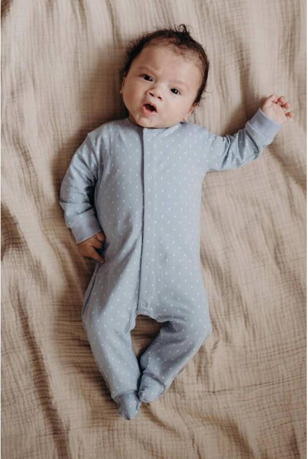 LEVV baby boxpak LNIKANOS met all over print zachtblauw Jongens Stretchkatoen Ronde hals 44