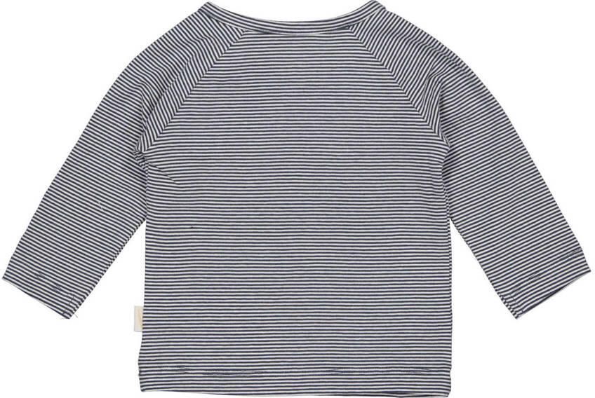 LEVV baby gestreepte basic longsleeve LNERONOS donkerblauw Jongens Katoen Ronde hals 44 - Foto 2