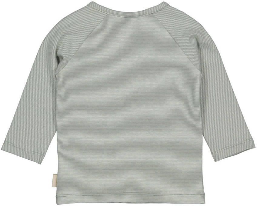 LEVV baby gestreepte longsleeve LNERONOS van katoen zachtgroen Streep 50 - Foto 2