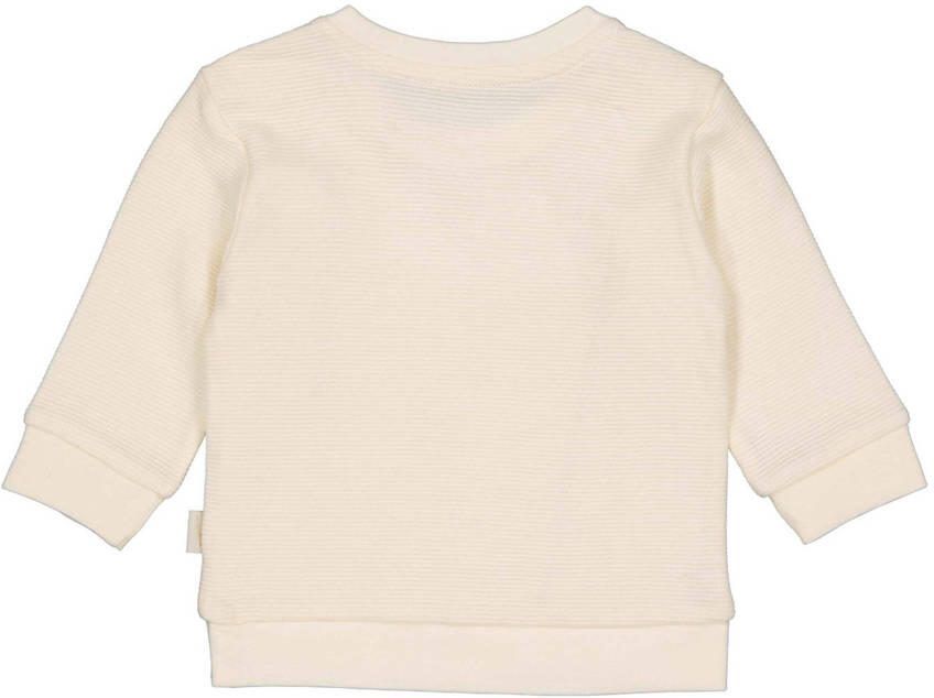 LEVV baby gestreepte sweater LNEELTJENOS offwhite Wit Streep 44