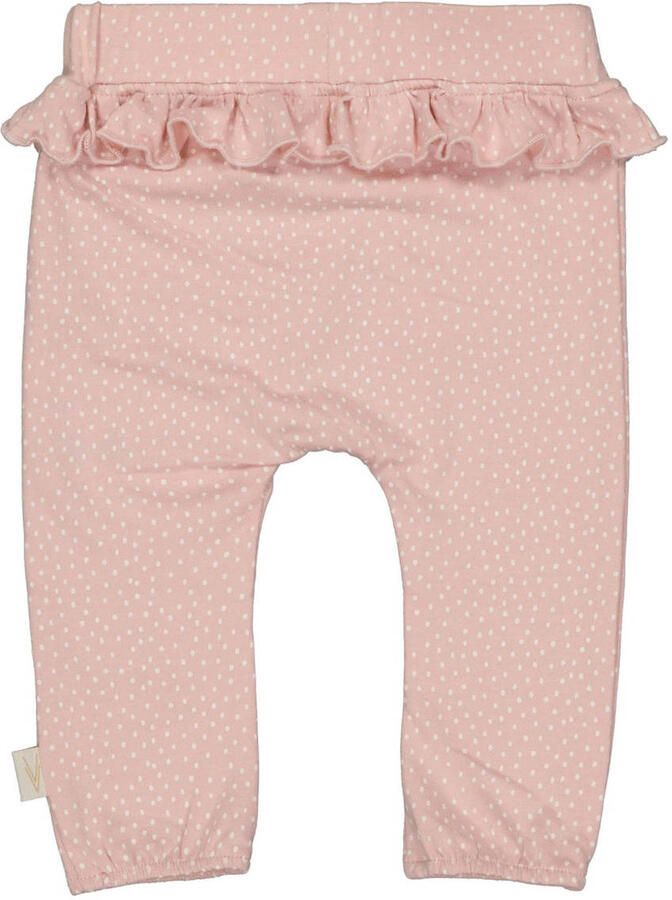 LEVV baby regular fit broek LNAIKINOS met stippen zachtroze wit Meisjes Stretchkatoen 44 - Foto 2