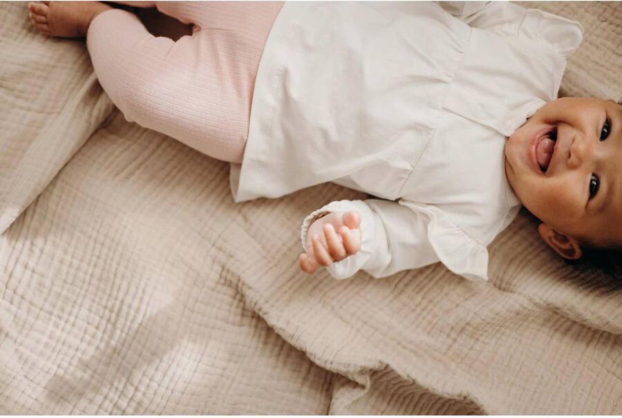 LEVV baby basic top LNORANOS met ruches offwhite Wit Meisjes Stretchkatoen Ronde hals 74 - Foto 3