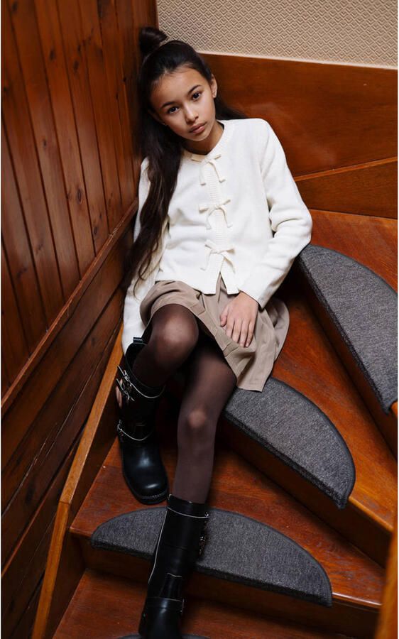 LEVV cardigan ecru gebreid - Foto 3