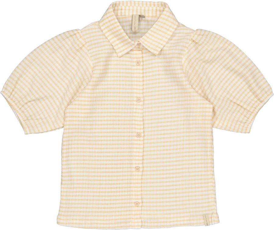 LEVV geruit blouse geel