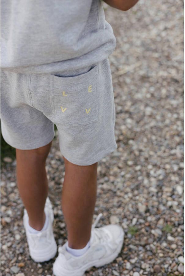 LEVV Little regular waist sweatshort lichtgrijs