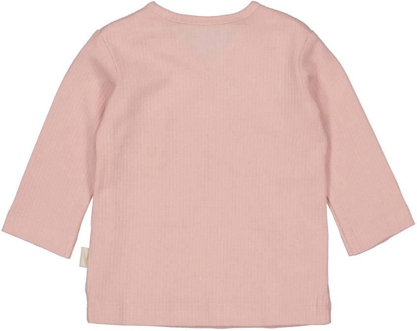 LEVV longsleeve LNOREENNOS met overslag zachtroze Meisjes Stretchkatoen Ronde hals 44 - Foto 2