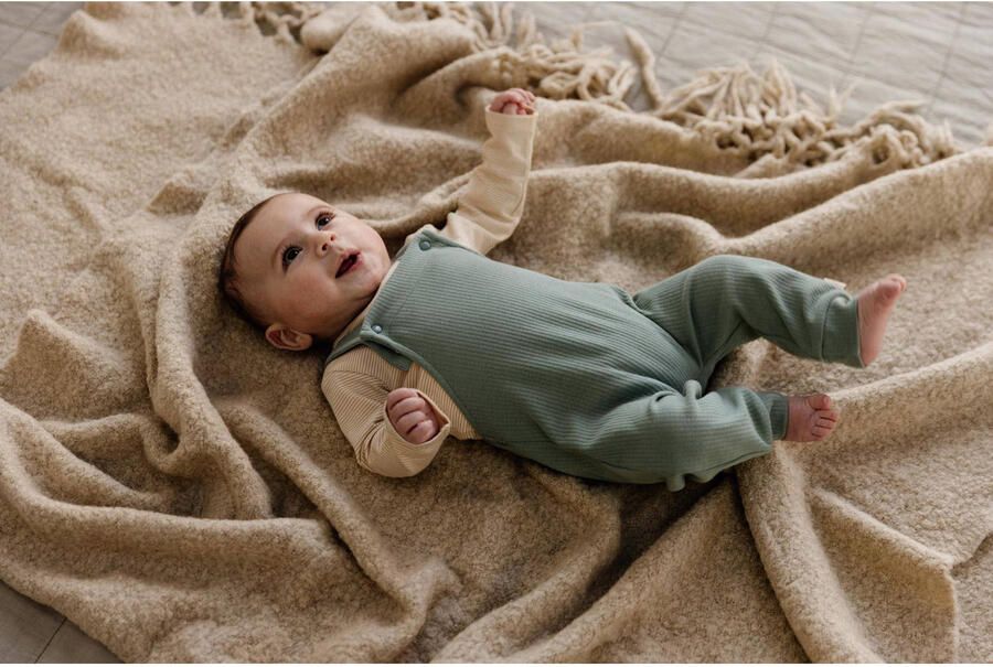 LEVV baby boxpak LNEONOS van katoen groen Jongens Stretchkatoen Vierkante hals 44