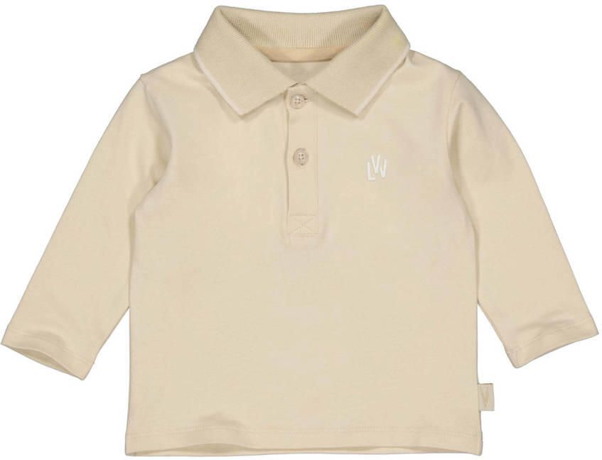 LEVV baby longsleeve LNOUTNOS zand Beige Jongens Stretchkatoen Polokraag 62