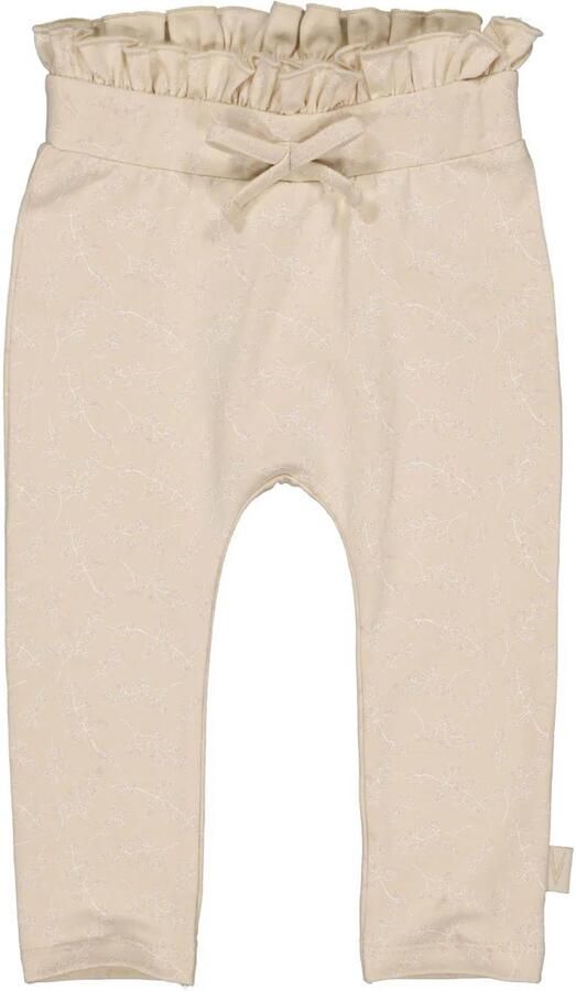 LEVV baby regular fit broek LNIRANOS Beige Meisjes Stretchkatoen Bloemen 44