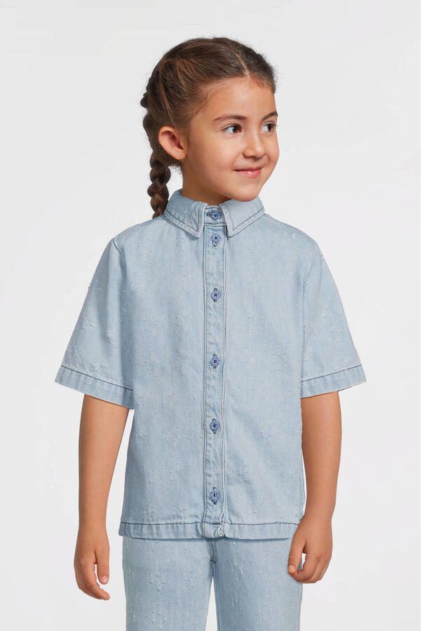 LEVV overhemd light blue denim - Foto 3