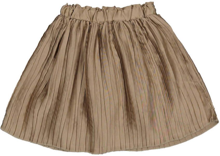 LEVV plissé rok bruin Meisjes Polyester Effen 116
