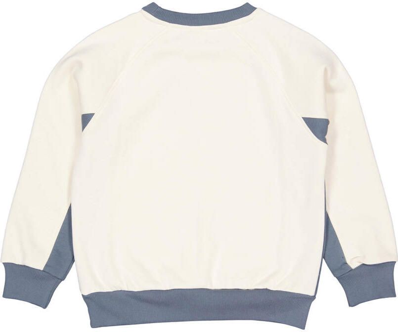 LEVV sweater met tekst ecru Tekst | Sweater van - Foto 3