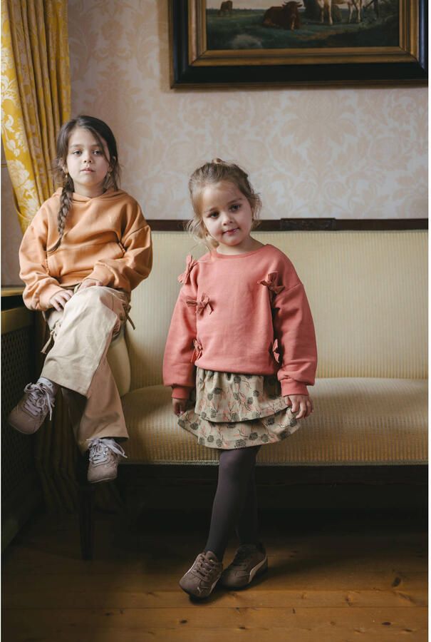 LEVV sweater oranje Meisjes Katoen Ronde hals Effen - Foto 2