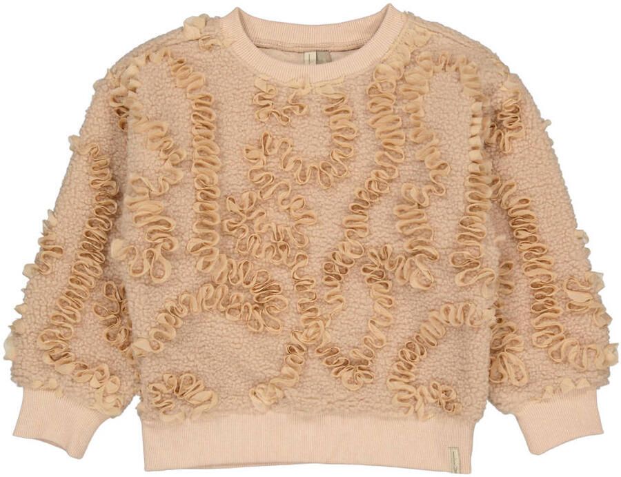 LEVV sweater zand Beige Effen | Sweater van