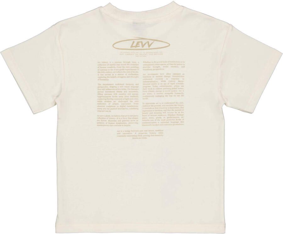 LEVV T-shirt met backprint ecru - Foto 2
