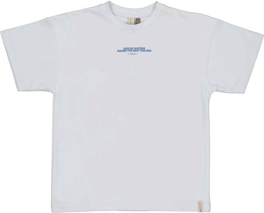 LEVV T-shirt met backprint lichtblauw - Foto 2