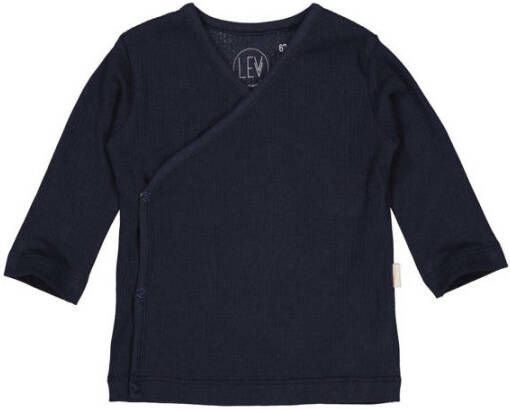 LEVV longsleeve LNEVINNOS met overslag donkerblauw Jongens Stretchkatoen Ronde hals 50 - Foto 2