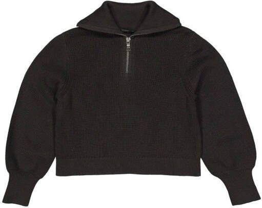 LEVV sweater FENNA grijs Effen 116 | Sweater van