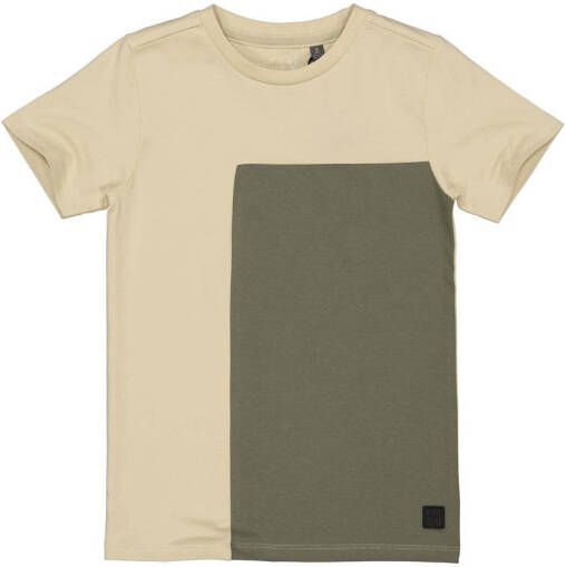 LEVV T-shirt beige groen