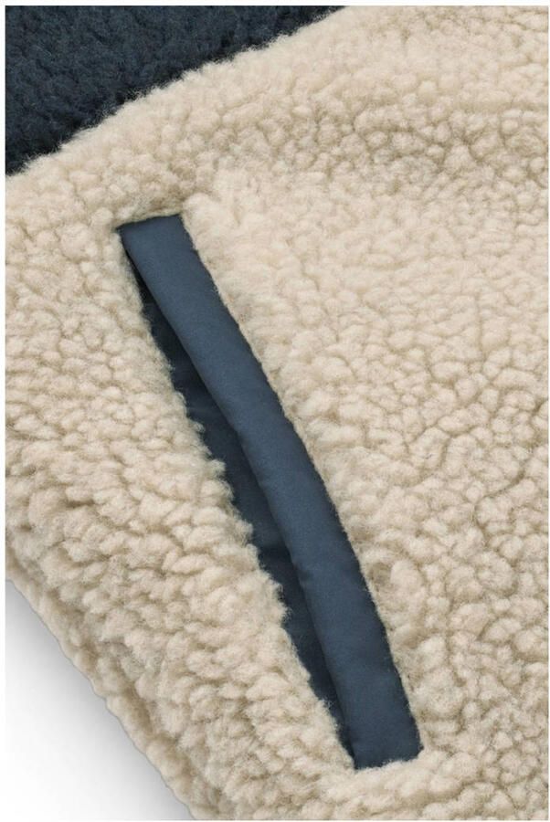 Liewood reversible gewatteerde winterjas Jackson blauw wit