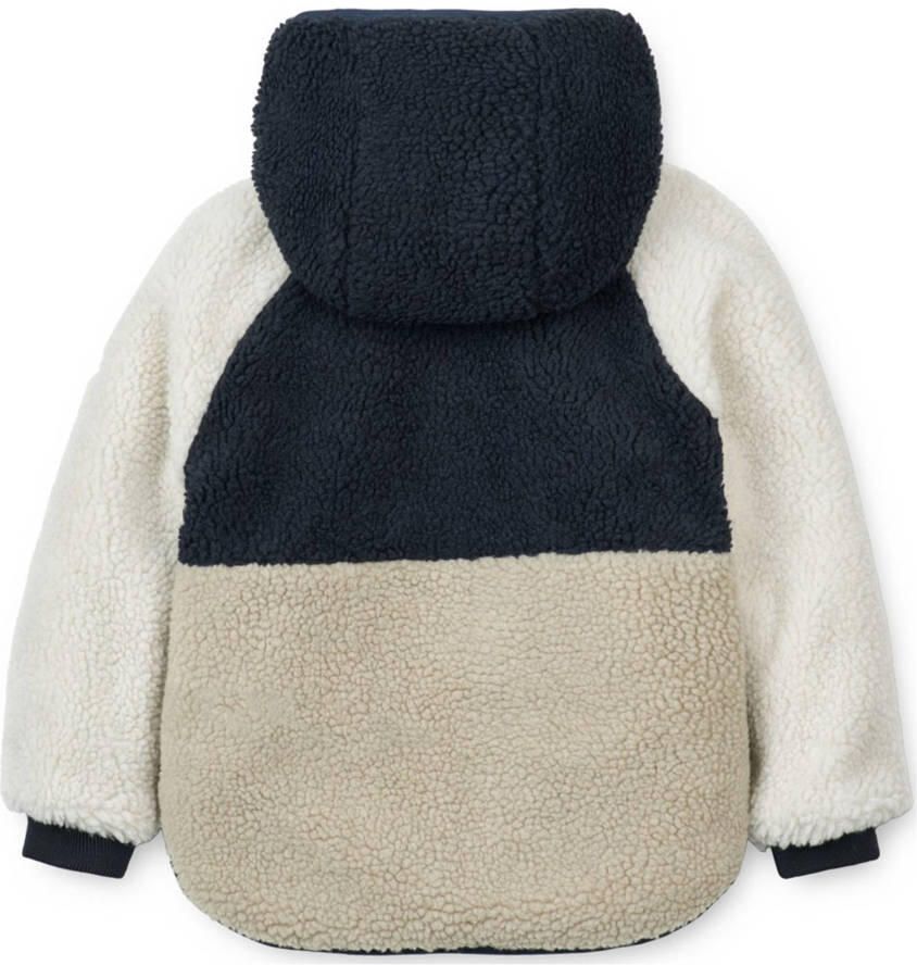 Liewood reversible gewatteerde winterjas Jackson blauw wit - Foto 2