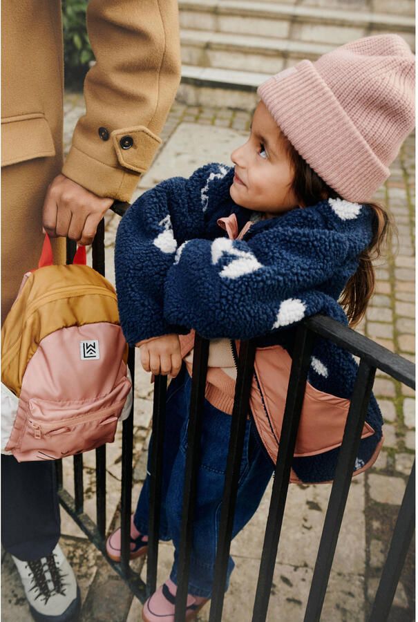 Liewood rugzak met print roze donkerblauw - Foto 3