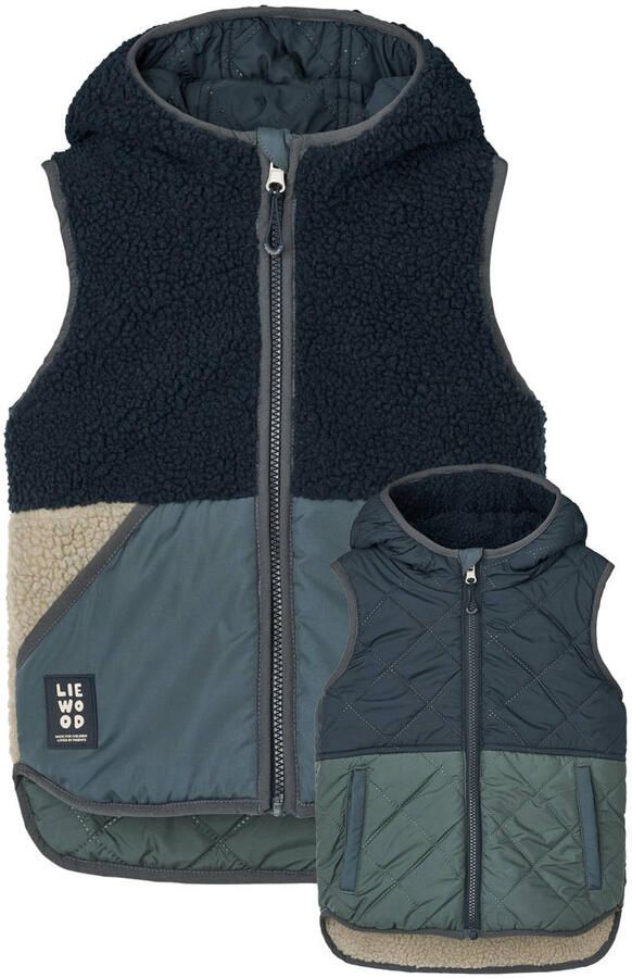 Liewood teddy reversible jas blauw