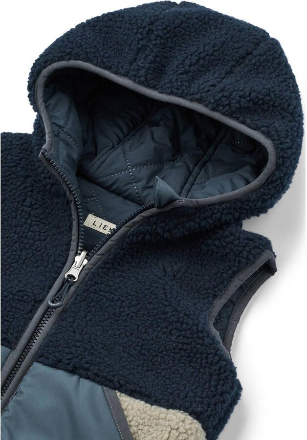 Liewood teddy reversible jas blauw - Foto 2
