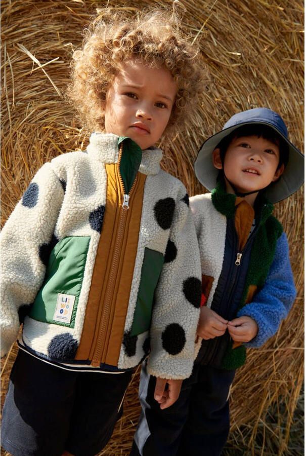 Liewood teddy tussenjas Noam groen blauw rood - Foto 3