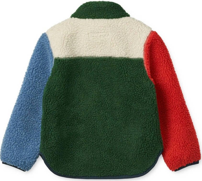 Liewood teddy tussenjas Noam groen blauw rood - Foto 2