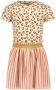 Like Flo A-lijn jurk met all over print roze ecru - Thumbnail 1