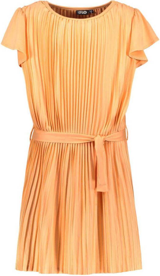 Like Flo A-lijn jurk met ceintuur oranje