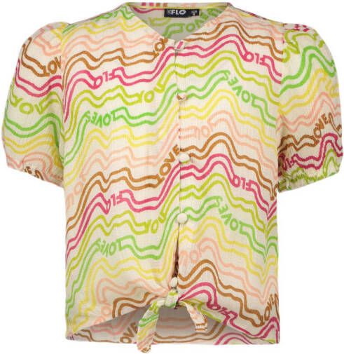 Like Flo blouse met all over print multicolor