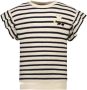 LIKE FLO Meisjes Tops & T-shirts Yd Jacquard Top Blauw wit Gestreept - Thumbnail 2