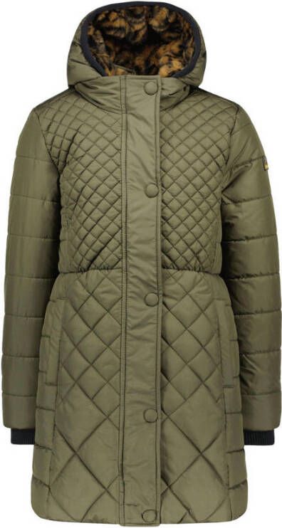 Like Flo gewatteerde winterjas army groen