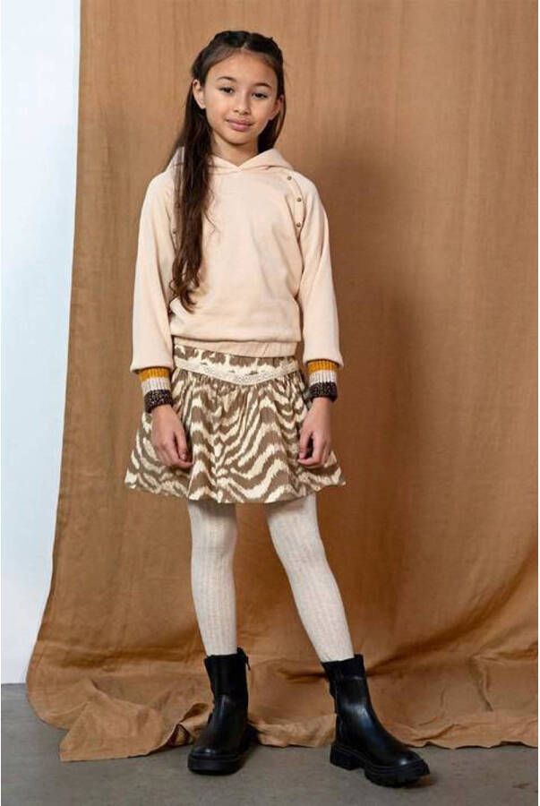 Like Flo hoodie beige Sweater Effen 104 | Sweater van