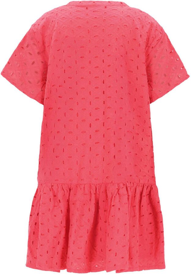 Like Flo A-lijn jurk broderie rood - Foto 2