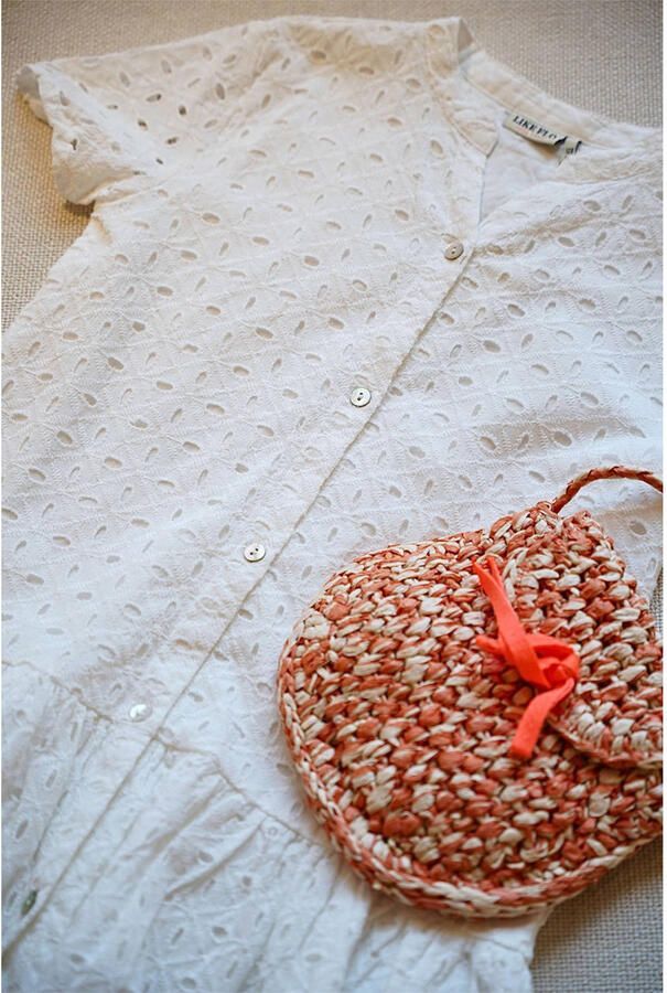 Like Flo A-lijn jurk broderie wit - Foto 2