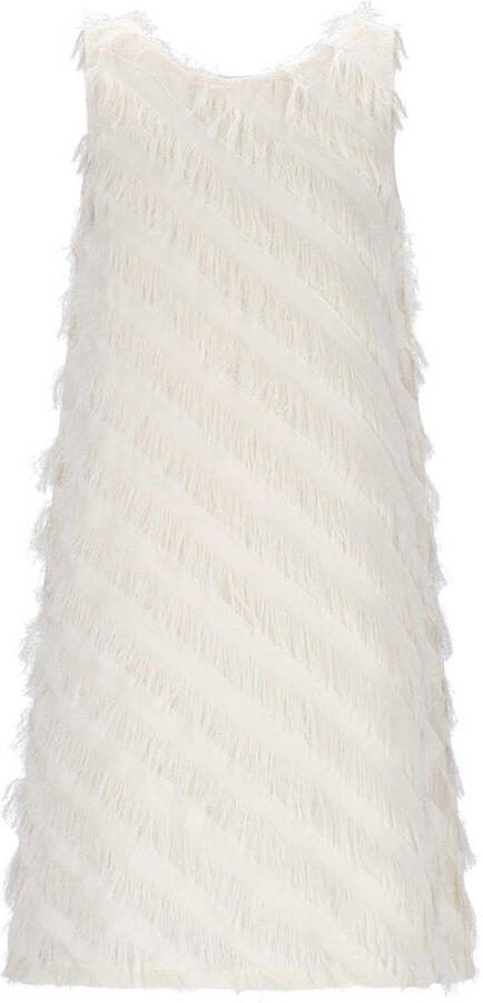 LIKE FLO Meisjes Jurken Moscou Flo Fringes Dress Ecru