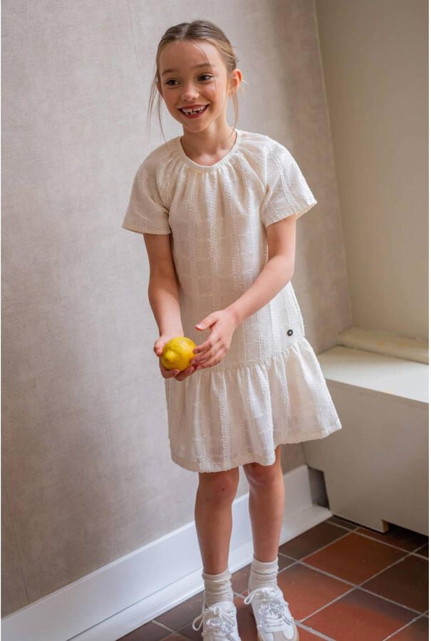 LIKE FLO Meisjes Jurken Maan Flo Sequince Dress Ecru - Foto 6