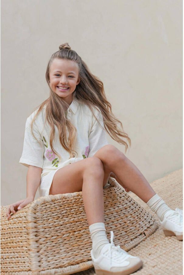 LIKE FLO Meisjes Blouses Cecile Knotted Oversized Blouse Creme - Foto 6