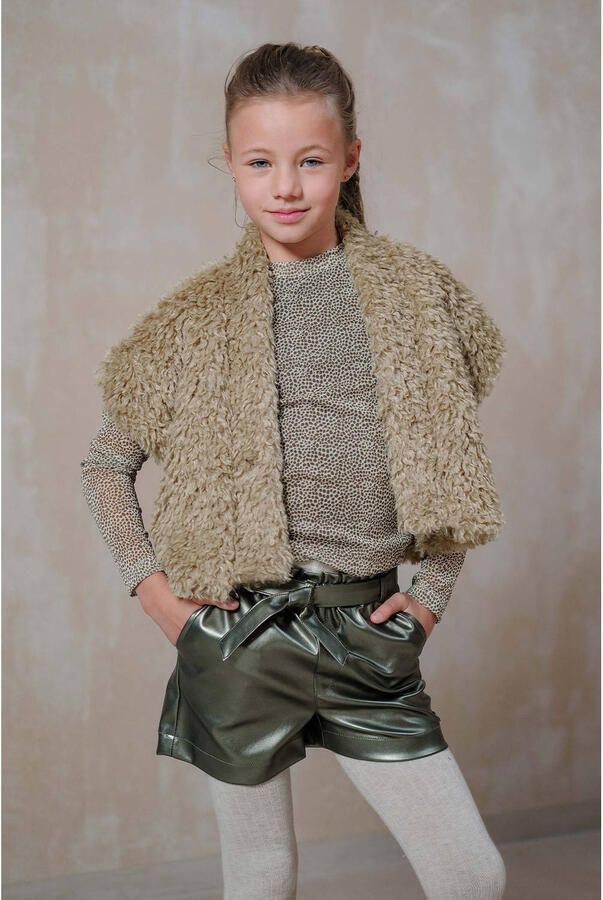 LIKE FLO Meisjes Tops & T-shirts Estee Flo Mesh Top Khaki - Foto 4