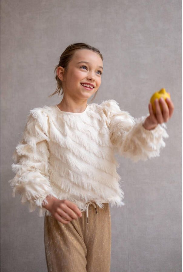 LIKE FLO Meisjes Blouses Ella Flo Fringes Blouse Creme - Foto 4