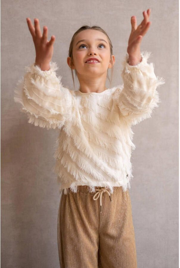 LIKE FLO Meisjes Blouses Ella Flo Fringes Blouse Creme - Foto 6