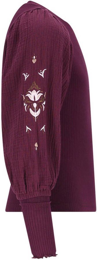 LIKE FLO Meisjes Tops & T-shirts Eloise Flo Top With Balloon Sleeves Paars - Foto 3