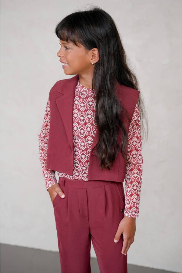 LIKE FLO Meisjes Tops & T-shirts Estee Flo Mesh Top Bordeaux - Foto 3