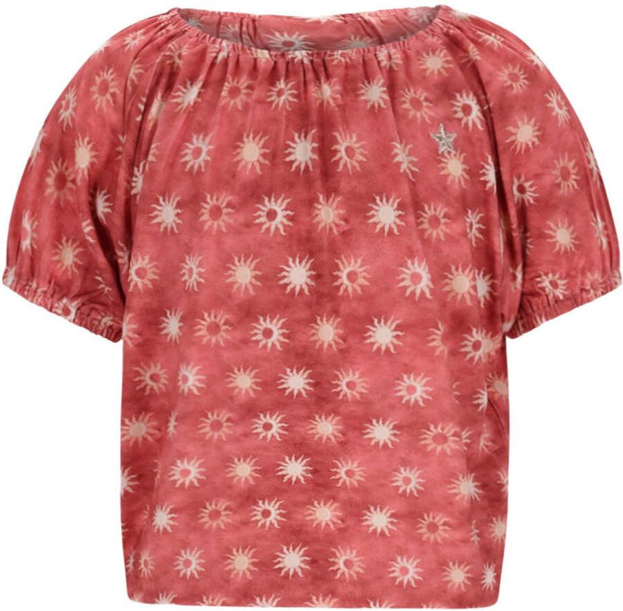 Like Flo blousetop roodbruin
